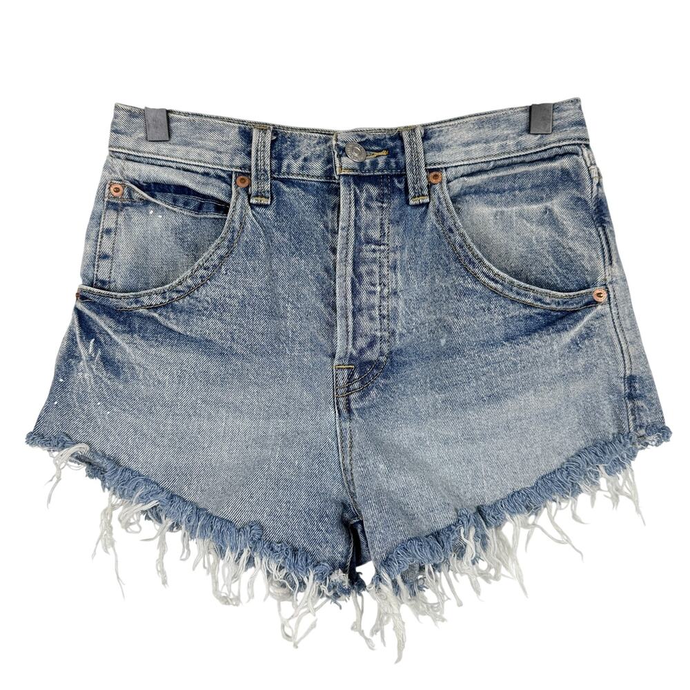 We The Free Free People Taliesin Cutoff Denim Shorts High Rise - 26 26W